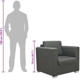  Fotelja od tkanine tamnosiva | shoptok.hr