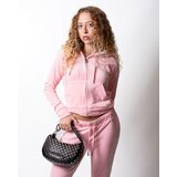 Juicy Couture Ženski duks sa kapuljačom Madison, Roze Cene