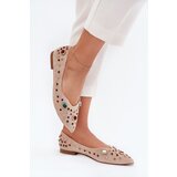 Boto Women's Ballerinas Decorated With Crystals Beige Valena | shoptok.hr