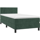 vidaXL Box spring krevet s madracem tamnozeleni 80 x 200 cm baršunasti | shoptok.hr