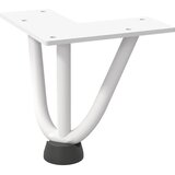  Noge s ukosnicama za stolić za kavu 4 kom. bijele 10 cm, puni čelik | shoptok.hr