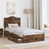  Okvir za krevet s ladicama Dimljeni hrast 75 x 190 cm | shoptok.hr