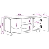  TV stalak 90 x 34,5 x 40 cm Siva Sonoma Konstruirano drvo | shoptok.hr