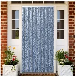 Zavesa proti mrčesu iz šenilje 100x220 cm modra, bela, srebrna