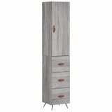Maison Chic Visoka omara - Komoda - Predalnik siva sonoma 34,5x34x180 cm inženirski les, (21719136) Cene