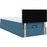 vidaXL Okvir kreveta s madraca tamnoplavi 90x200cm baršunasti | shoptok.hr