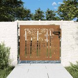  Vrtna vrata 85x75 cm od čelika COR-TEN s uzorkom bambusa | shoptok.hr