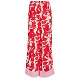 Vila Hlače Pants Kikki Mat - Flame Rdeča Cene