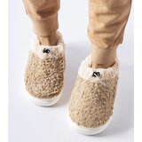 Gemre Beige warm slippers with a covered heel Aurelio | shoptok.hr