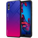 Cadorabo Ohišje, združljiv s Huawei v vijolični - rdeči - dvobarvni zaščitni pokrov iz silikona TPU in hrbta iz kaljenega stekla, (20569988) | Shoptok.si
