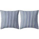  Vrtni jastuci s prugastim uzorkom 2 kom 45 x 45 cm mornarsko plavi