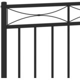  Metalno uzglavlje za krevet crno 75 cm | Shoptok.si