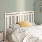  Posteljno vzglavje belo 141x4x100 cm trdna borovina, (20952941) | Shoptok.si