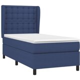  Box spring postelja z vzmetnico modra 90x200 cm blago, (20897579) | Shoptok.si