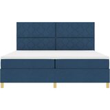  LED Box Spring Krevet s uzglavljem Plava 200 x 200 cm tkanina | Shoptok.si