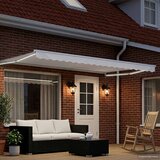 Ručna zlačivna tenda s LED diodama Bijeli 4,5 × 3 m | shoptok.hr