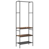 vidaXL Omarica za oblačila s policami Dimljeni hrast 60 x 30 x 171 cm | Shoptok.si