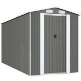 vidaXL Vrtna lopa svetlo siva 192x440x223 cm pocinkano jeklo | Shoptok.si