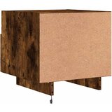  Noćni ormarić s LED svjetlima boja dimljenog hrasta 40x39x37 cm | shoptok.hr