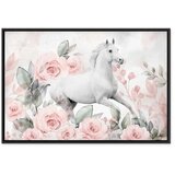 Slika - Gallop Among the Roses (1 Part) Wide 120x80 U crnom drvenom okviru | shoptok.hr