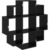  Polica na zidu Crni hrast 90 x 25 x 90 cm Konstruirano drvo | shoptok.hr