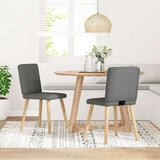 vidaXL Jedilni stoli 2 kosa temno sivo blago | Shoptok.si
