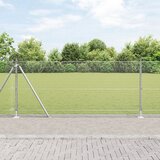 vidaXL Varjena žična ograja s 13 flanšnimi stebri 1x50 m pocinkano jeklo Cene