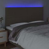  LED uzglavlje smeđesivo 160x5x118/128 cm od tkanine | shoptok.hr