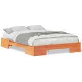  Krevet s daskama s pohranom Smeđa 135 x 190 cm Masivna borovina | shoptok.hr