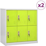  Ormarići s ključem 2 kom svjetlosivi/zeleni 90x45x92,5 cm čelik Cijene