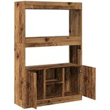  Visoka komoda boja staro drvo 92x33x140 cm konstruirano drvo | shoptok.hr