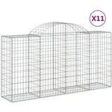  Lučne gabionske košare 11kom 200x50x100/120cm pocinčano željezo | shoptok.hr
