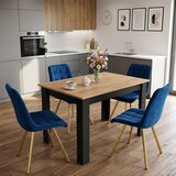  CIEZA stolica - tamnoplavi baršun / zlatne noge x 3 | shoptok.hr