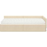  Kotni okvir postelje z matrico Drugo 2 pcs krema blago, (5000123646) | Shoptok.si