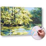 Artmie Slikanje po brojevima JEZERO - Level Profi - 40x60 cm | 40x60 cm - stretched canvas on frame | 40x60 cm - stretched canvas on frame | ePonuda.com