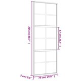  Klizna vrata zlatna 76x205 cm matirano staklo ESG i aluminij | shoptok.hr