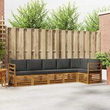  Set vanjskih sofa 6 kom. Prirodna i antracit Poliester Bijela 306 x 128,5 x 73 cm Cene