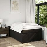 vidaXL Krevet box spring s madracem crni 120 x 190 cm od tkanine | shoptok.hr