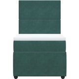 Box spring krevet s madracem tamnozeleni 90x200 cm baršunasti | shoptok.hr