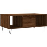 Maison Chic Klubska mizica - kavna mizica - Nizka mizica rjav hrast 90x50x36,5 cm inženirski les, (21754037) Cene