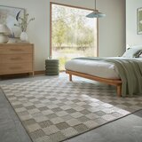 Flair Rugs Zelena pralna preproga iz mešanice bombaža 155x230 cm Muted Checkerboard – | Shoptok.si
