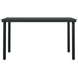  5-dijelni vrtni blagovaonski set crni Crna Dužina stola 140 cm | Shoptok.si