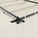  Sjenica sa zavjesama 6 x 3 m krem čelična | shoptok.hr