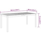 9-dijelni vrtni blagovaonski set 180x90x75 cm od masivnog bagremovog drva | shoptok.hr