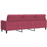 vidaXL kavč trosed vinsko rdeč 210 cm žamet, (21255970) | Shoptok.si