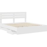  Krevetna konstrukcija Bijelo 200 x 200 cm Inženjersko Drvo | shoptok.hr