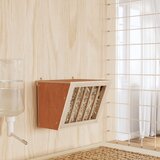 vidaXL Krmilnik za seno za zajce 25x18,5x20,5 cm iz trdnega lesa jelke | Shoptok.si