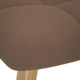  Stolica za opuštanje s tabureom od tkanine smeđa | Shoptok.si