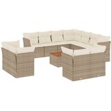 Maison Chic Seti vrtnega pohištva - Vrtna garnitura - Vrtni pohištvo set 12-delna z blazinami bež poli ratan, (21811342) | Shoptok.si