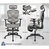  Ergonomska uredska stolica s preklopnom podrškom za noge i podesivim naslonjačem za glavu, računalnička stolica. | shoptok.hr